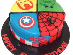 Avengers Theme Fondant Cake