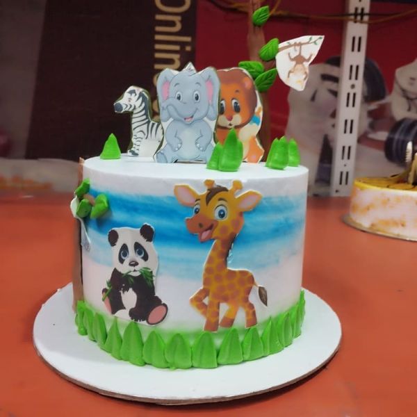 Baby Animals Theme Designer Cream Cake 4 LallanTop Cake Shop - Baby Animals Theme Designer Cream Cake - Delivery in East Delhi, South-East Delhi, Ghaziabad, and Noida