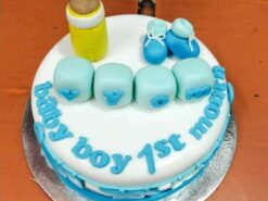 Alternative view of Baby Boy 1st Birthday Cake