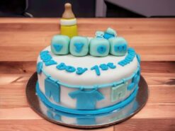 Baby Boy 1st Birthday Cake from LallanTop Cake Shop