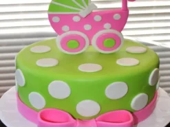 Baby Carriage Theme Fondant Cake