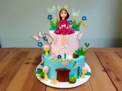 Baby Girl Fairy Garden Cake