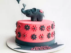 Baby Elephant Fondant Cake