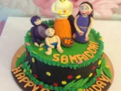 Chhota Bheem and Chutki Fondant Cake