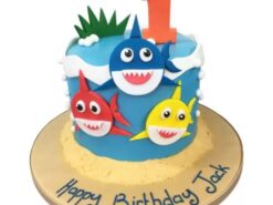 Baby Shark Theme Fondant Cake