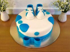 Baby Shoes Theme Fondant Cake