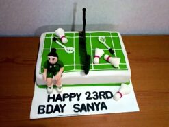 Badminton Court Theme Fondant Cake