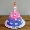 Barbie Doll Pink and Purple Cake 1 barbie doll pink and purple cake 2 6ab1b14eb3179 From LallamTop Cake Shop