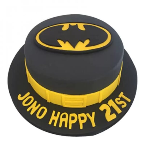 Batman Black Fondant Cake 3 Batman Black Fondant Cake - LallanTop Cake Shop