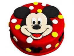 Mickey Mouse Round Fondant Cake