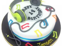 Beats Heaphones Fondant Cake