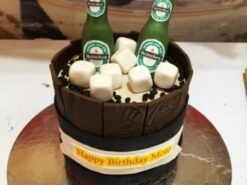 Alternative view of Beer Barrel Theme Cake