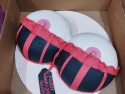 Alternative view of Black and Red Bra Naughty Cake