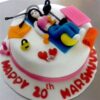 Her Fitness 20th Birthday Cake 2 black label whisky bottle cake 21 6ab1abd7daff7 From LallamTop Cake Shop