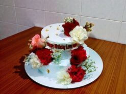 Blooming Bliss Designer Cream Cake