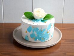Blue and White Theme Cake
