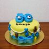 Blue Baby Shoes Fondant Cake 2 blue baby shoes fondant cake 1 From LallamTop Cake Shop