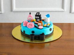 Blue Fashion Theme Cake