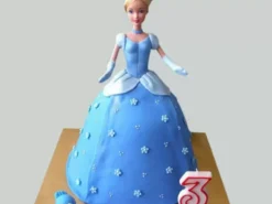 Blue Fondant Barbie Cake