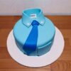 blue shirt and tie fondant cake 1 From LallamTop Cake Shop
