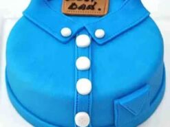 Blue Shirt Fondant Cake