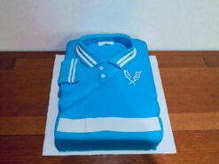 Blue T-shirt Shape Fondant Cake