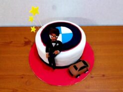 BMW Lover Guy Theme Fondant Cake