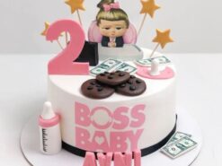 Boss Baby Girl Dollars Theme Cake