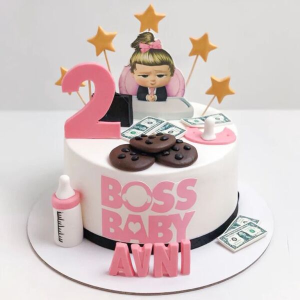 Boss Baby Girl Dollars Theme Cake 3 Boss Baby Girl Dollars Theme Cake