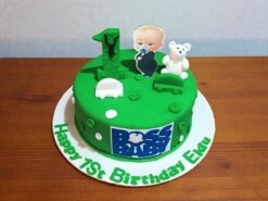 Boss Baby Green Fondant Cake