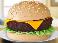 Burger Shape Birthday Cake from LallanTop Cake Shop with Delivery in East Delhi, South-East Delhi, Ghaziabad and Noida