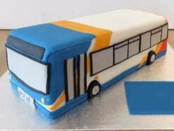 Bus Shape Birthday Fondant Cake