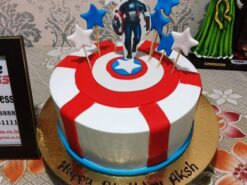 Captain America Semi Fondant Cake