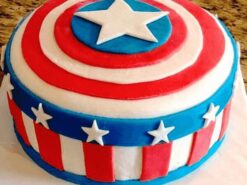 Captain America Theme Fondant Cake