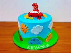 Car Theme Semi Fondant Cake
