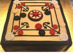 Carrom Board Fondant Cake