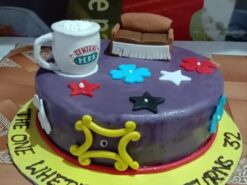 Alternative view of Central Perk Theme Fondant Cake