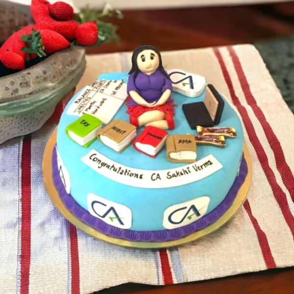 Chartered Accountant Theme Customized Cake 3 Chartered Accountant Theme Customized Cake