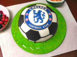 Chelsea Football Shape Cake