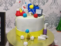 Chemistry Lab Theme Fondant Cake