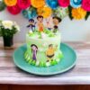 Chhota Bheem Theme Designer Cream Cake 1 chhota bheem theme designer cream cake 1 From LallamTop Cake Shop