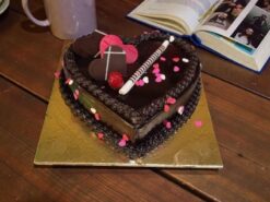 Chocolate Love Delight Heart Cake
