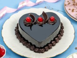 Chocolate Truffle Heart Cake