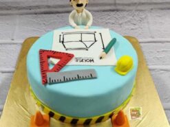Civil Engineer Theme Fondant Cake from LallanTop Cake Shop with Delivery in East Delhi, South-East Delhi, Ghaziabad, and Noida