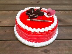 Classic Red Love Celebration Cake