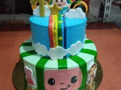 Cocomelon Tiered Cream Cake - LallanTop Cake Shop - Delivery in East Delhi, South-East Delhi, Ghaziabad, and Noida