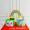 cocomelon twin fam cake 1 From LallamTop Cake Shop