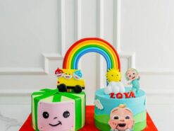 Cocomelon Twin Fam Cake