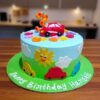 Colorful Car Theme Cake with cute fondant cars, sun, clouds, and flowers, handcrafted by LallanTop Cake Shop for kids’ birthday celebrations in Noida, East Delhi, Indirapuram, Vaishali, Vasundhra, and nearby areas.