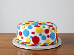 Colorful Circles Fondant Cake